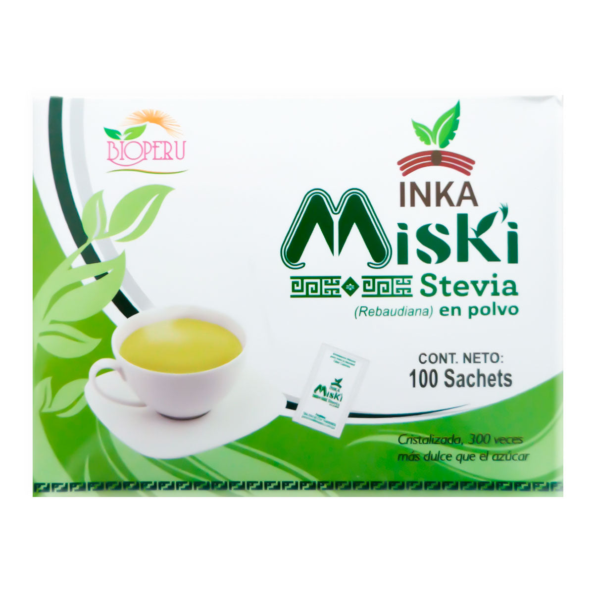 Inka Miski - Stevia Orgánica y Yacón en polvo - Stick Pack x 100u