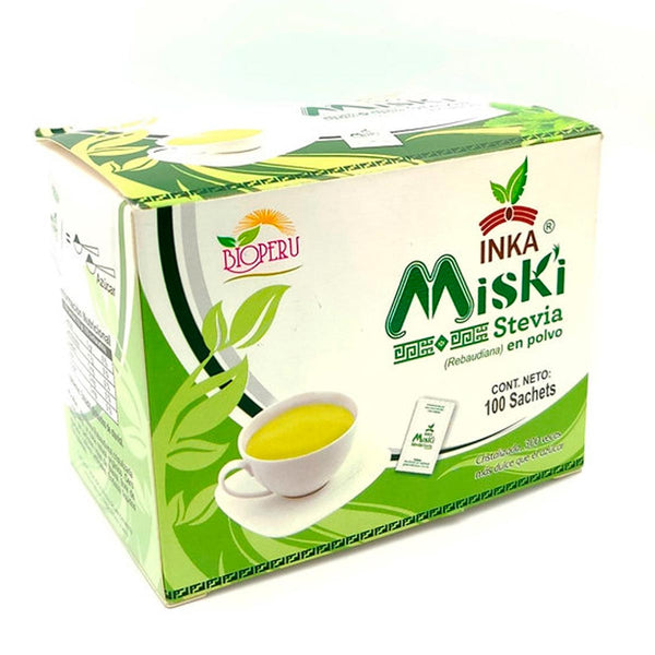 Inka Miski - Stevia Orgánica y Yacón en polvo - Stick Pack x 100u