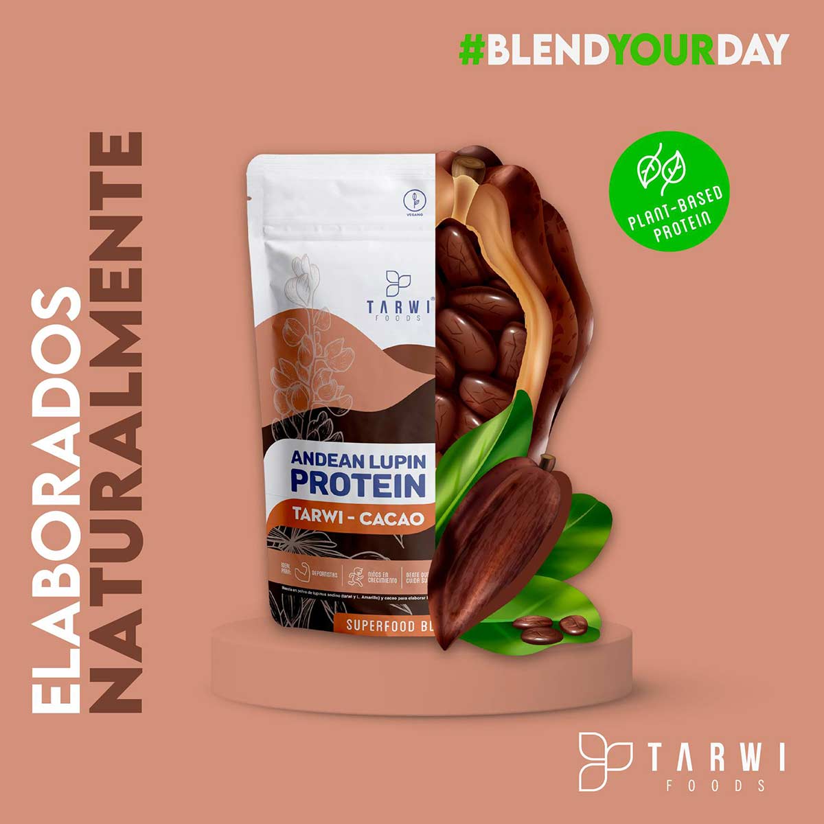 Tarwi con Cacao y Stevia – Proteína Vegetal Andina x 250g
