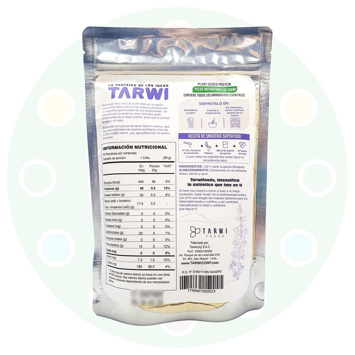 Tarwi Orgánico – Proteína Vegetal Andina x 250g