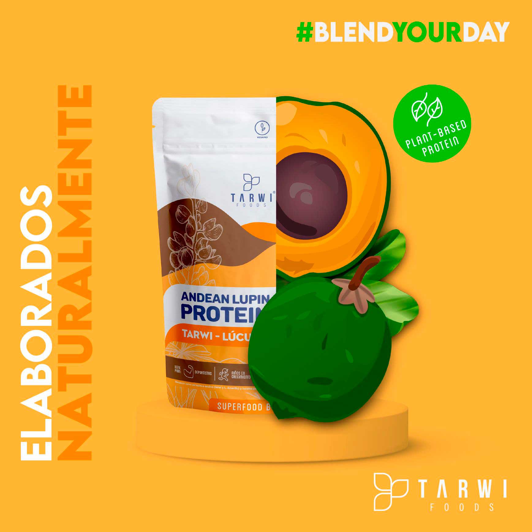 Tarwi con Lúcuma y Stevia – Proteína Vegetal Andina x 250g