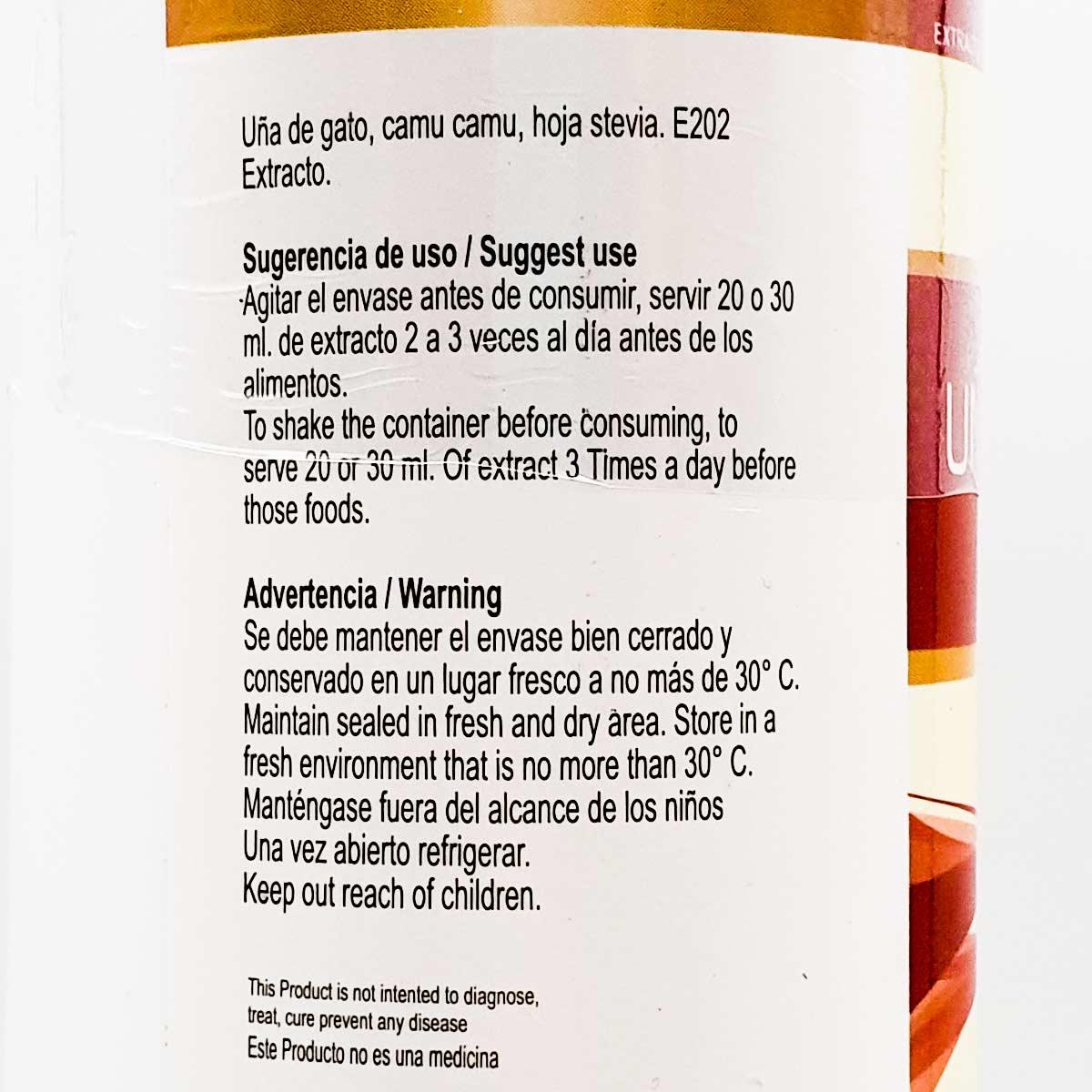 Extracto de Uña de Gato x 600ml - Tikafarma