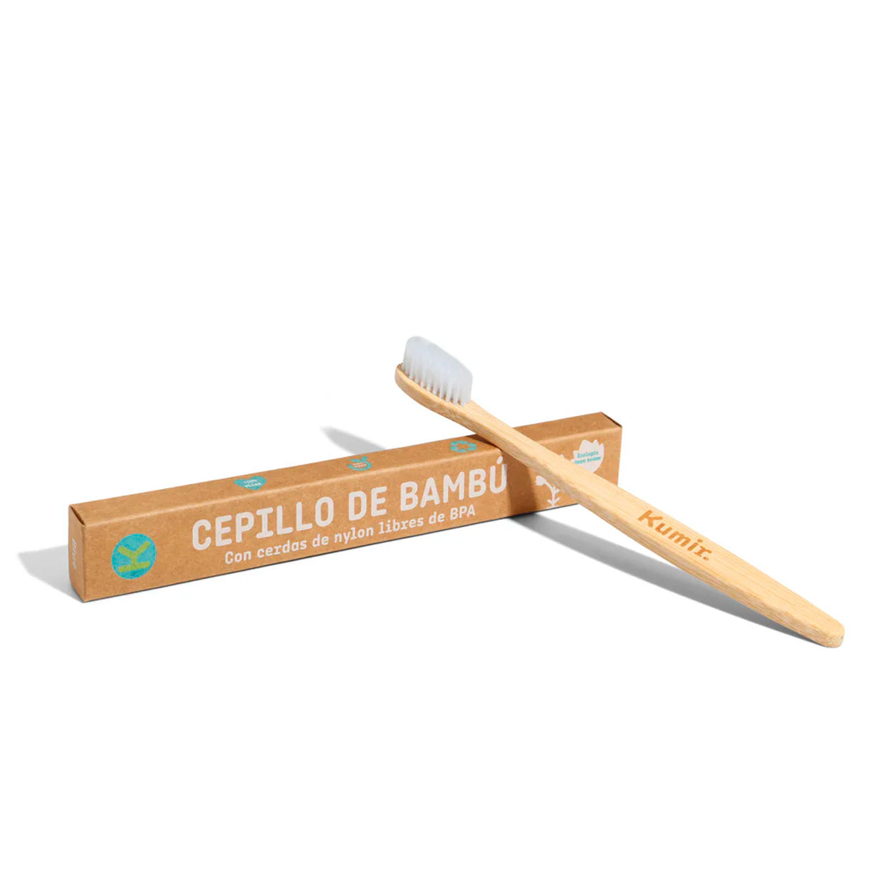 Cepillo de Dientes de Bambú Blanco | Cerdas Suaves Libres de BPA