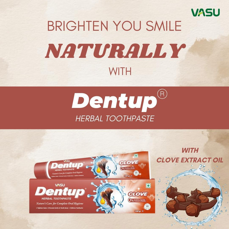 Pasta Dental Natural DentUp con Clavo de Olor - Sin Flúor x 100g