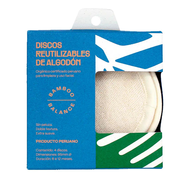 Discos de Algodón Orgánico - 4 Pack