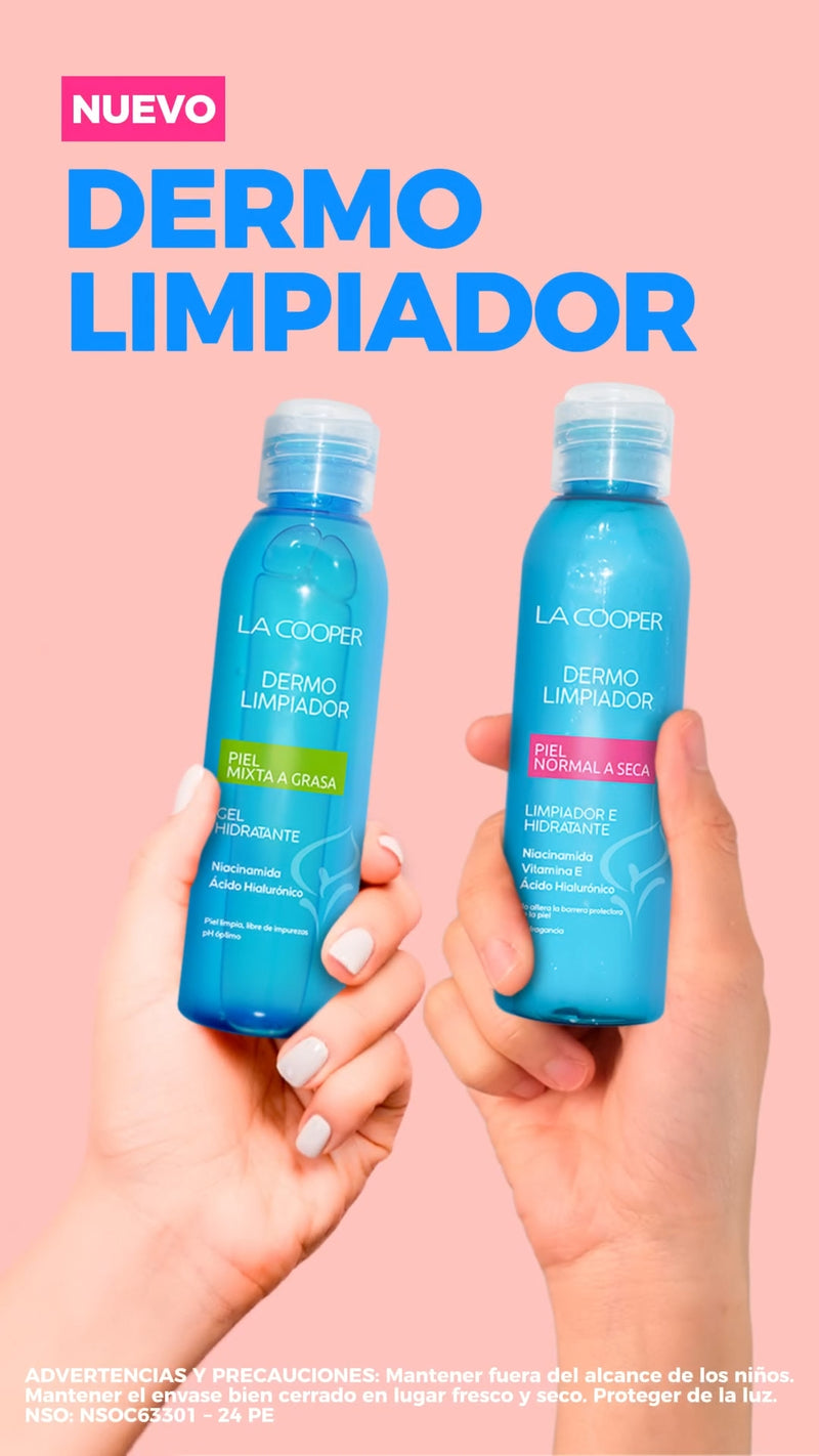 Gel Dermo Limpiador con Niacinamida y Ácido Hialurónico - Piel Mixta a Grasa x 120ml