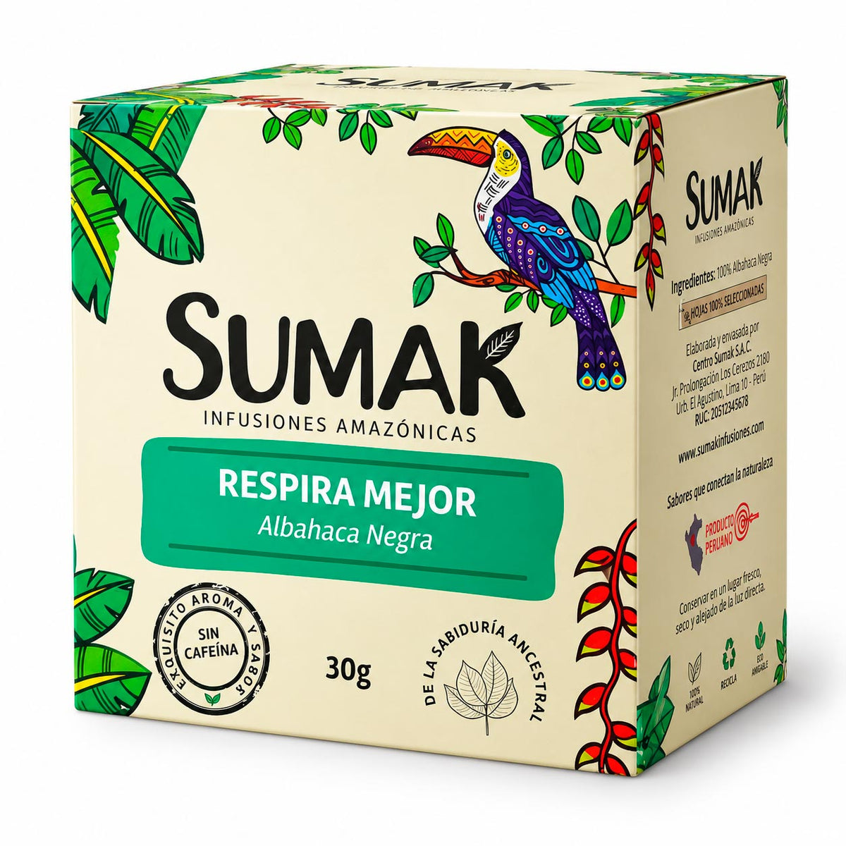 Infusión de Albahaca Negra 100% Natural – Respira Mejor x 30g