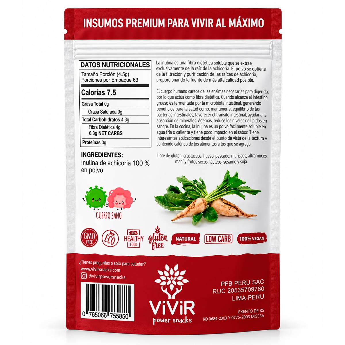Inulina de Achicoria x 284g