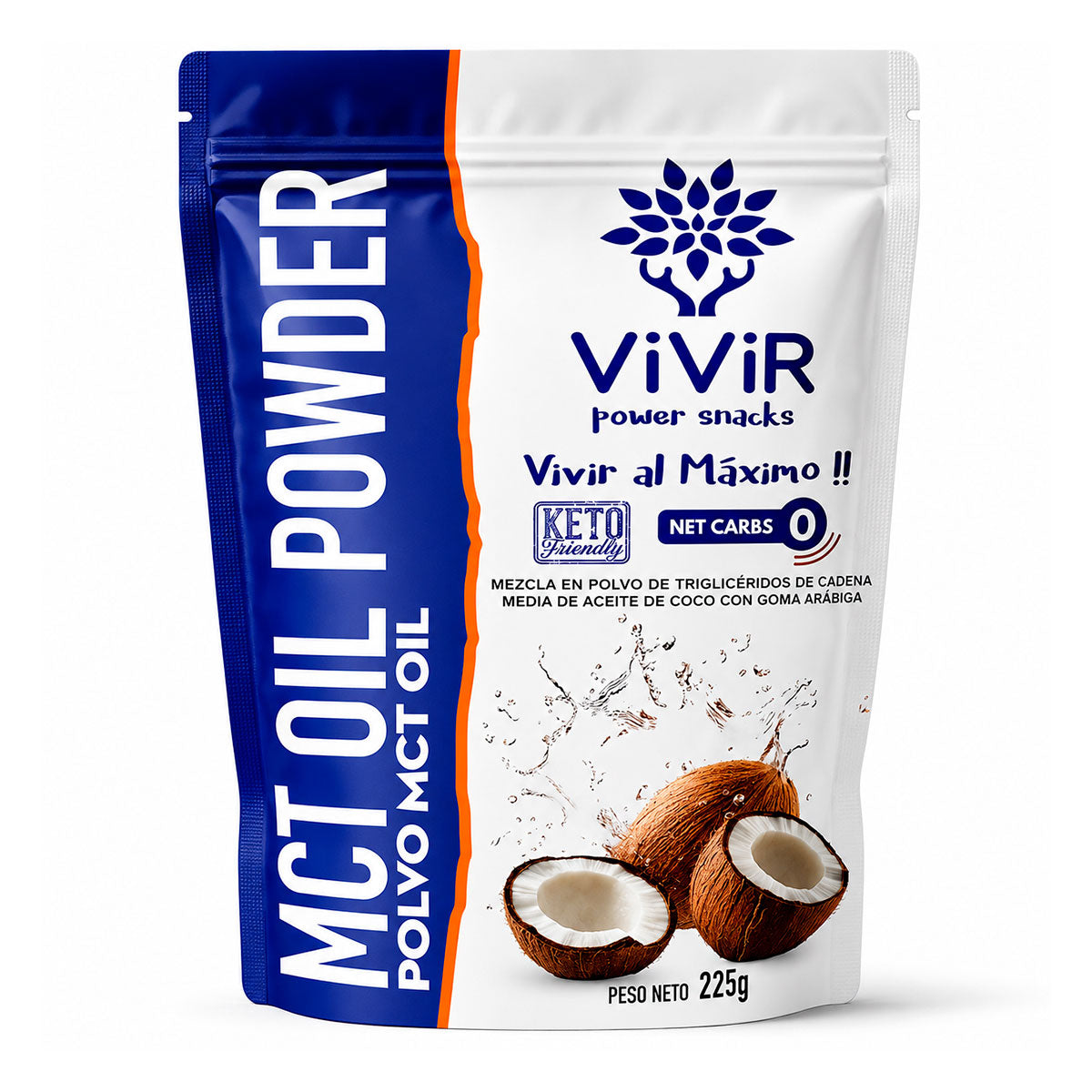 MCT Oil (Triglicéridos de Cadena Media) en polvo x 225g