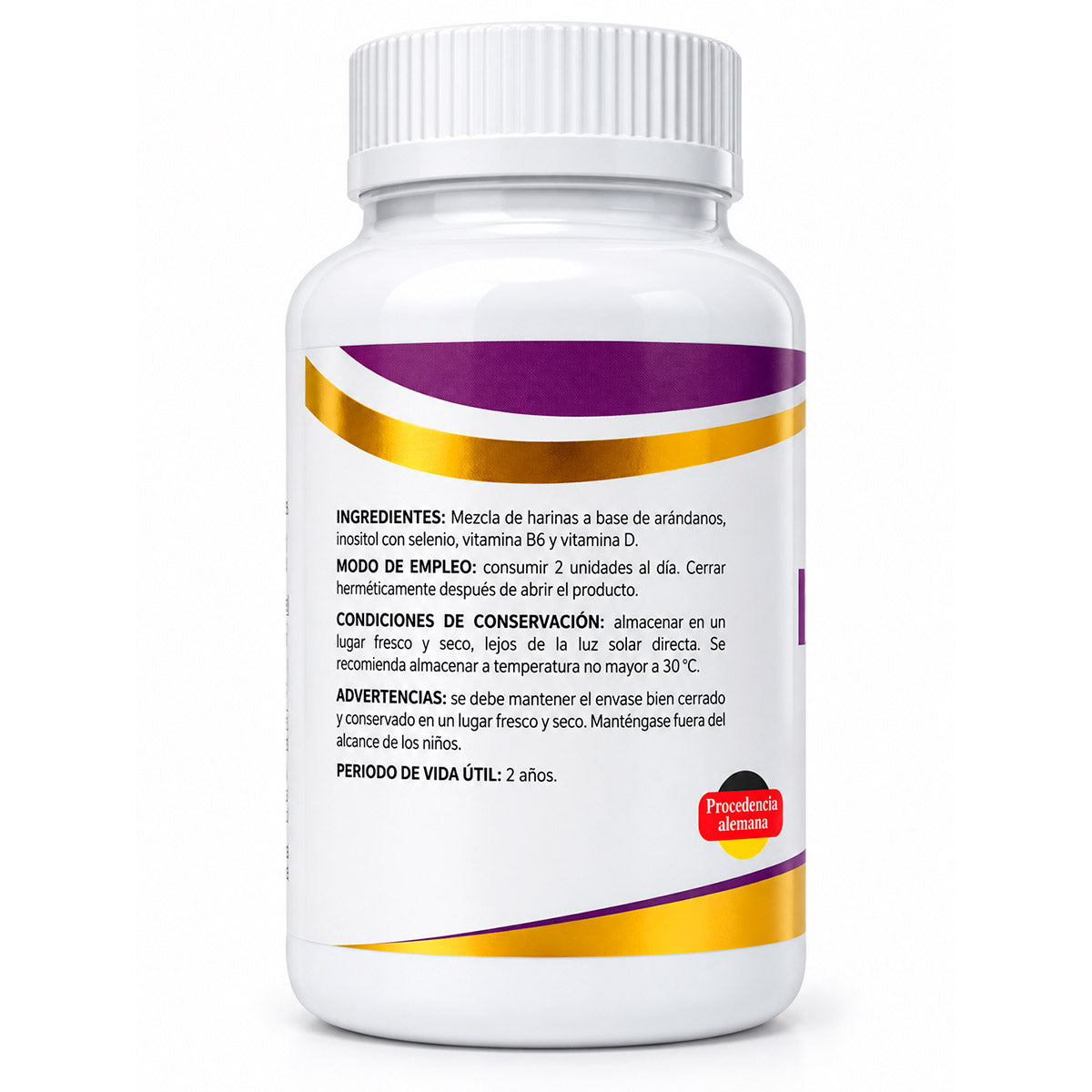 Myo-Inositol con Selenio, Vitamina B6 y Vitamina D en cápsulas (120 x 500mg)