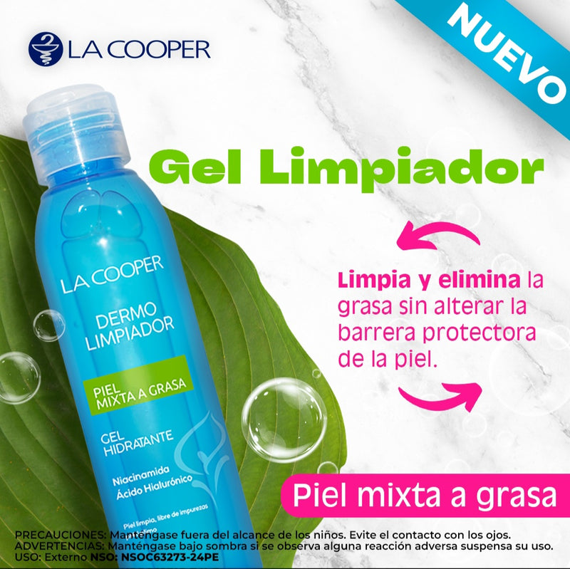 Gel Dermo Limpiador con Niacinamida y Ácido Hialurónico - Piel Mixta a Grasa x 120ml