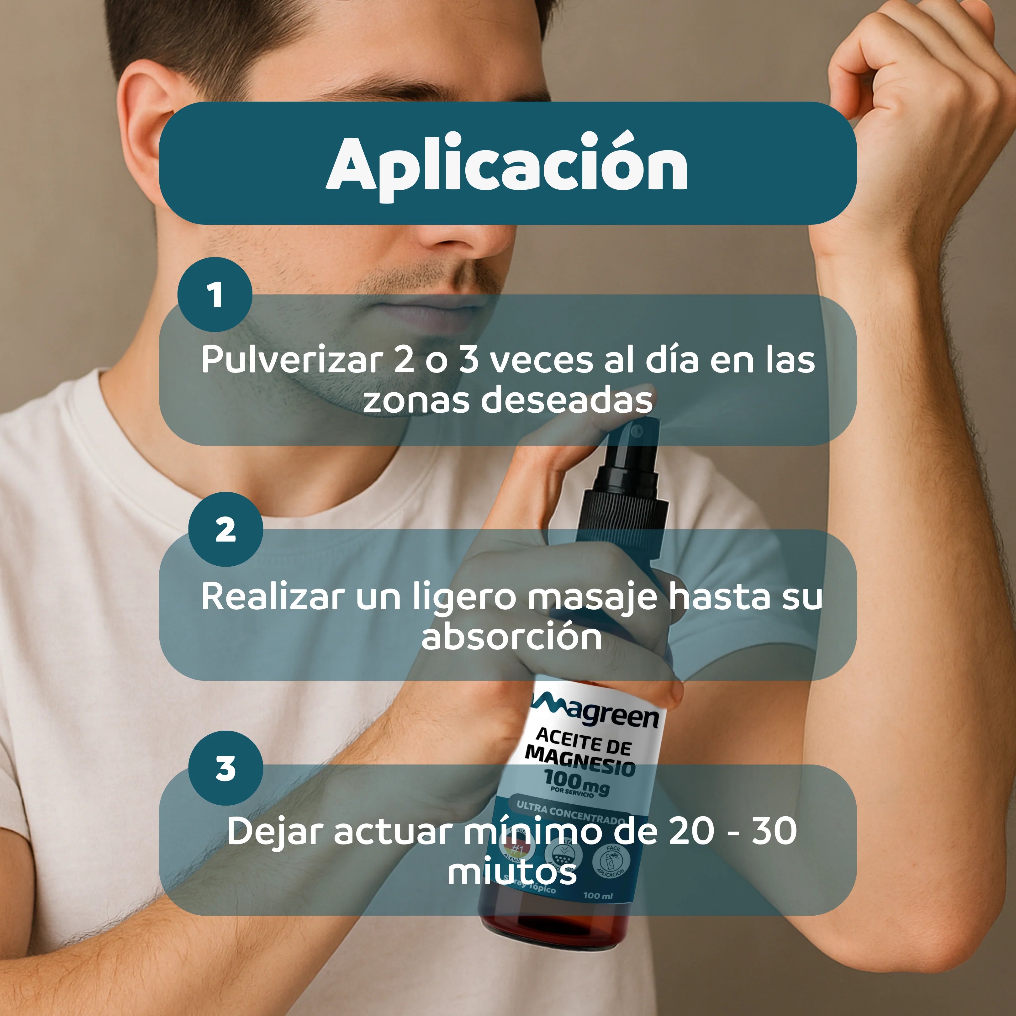Aceite de Magnesio en Spray x 100ml | Relajación y Recuperación Muscular