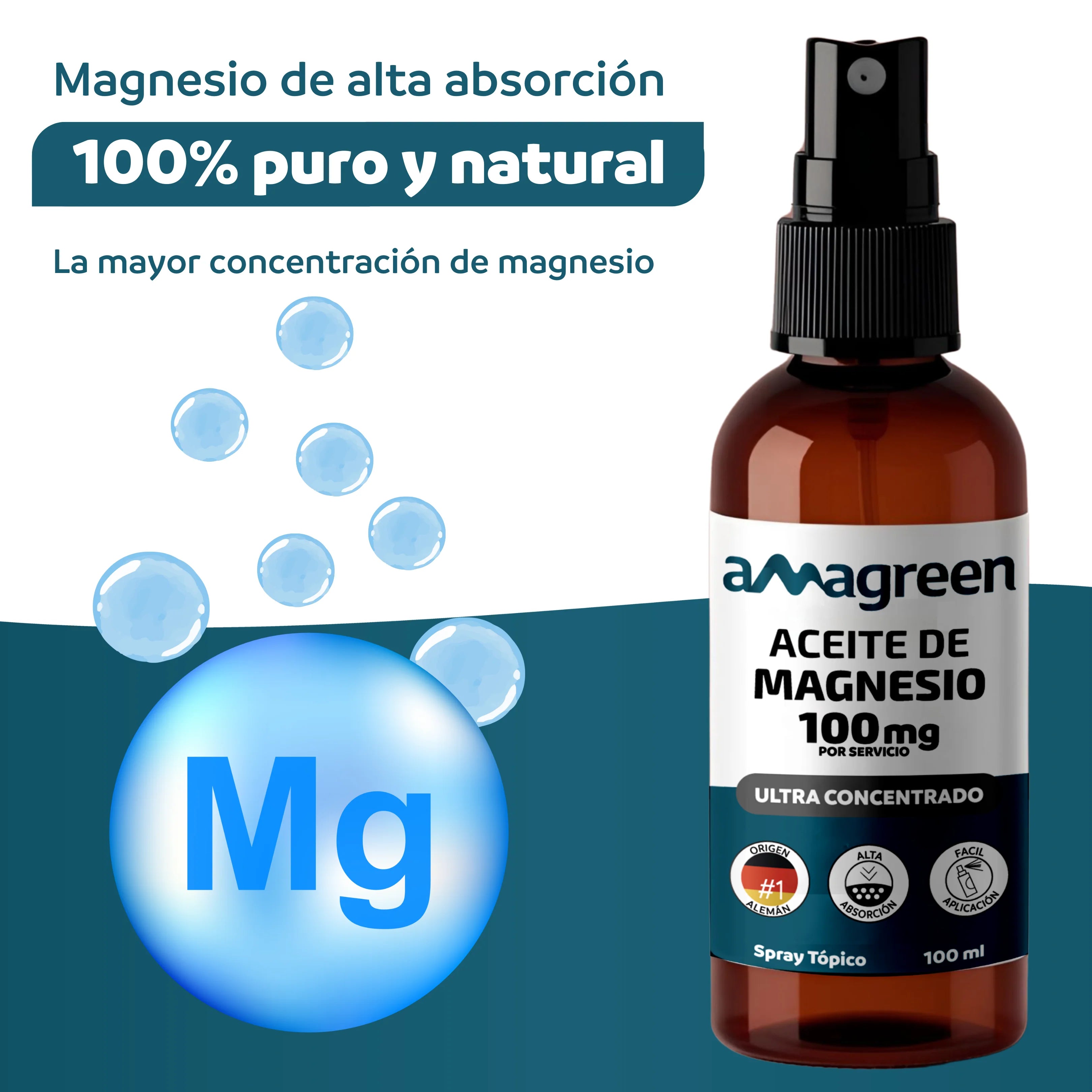 Aceite de Magnesio en Spray x 100ml | Relajación y Recuperación Muscular