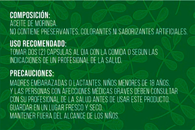 Aceite de Moringa en cápsulas (60 x 500mg)