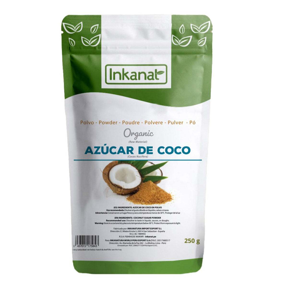 Azúcar de Coco Orgánico x 250g | Bajo Índice Glucémico