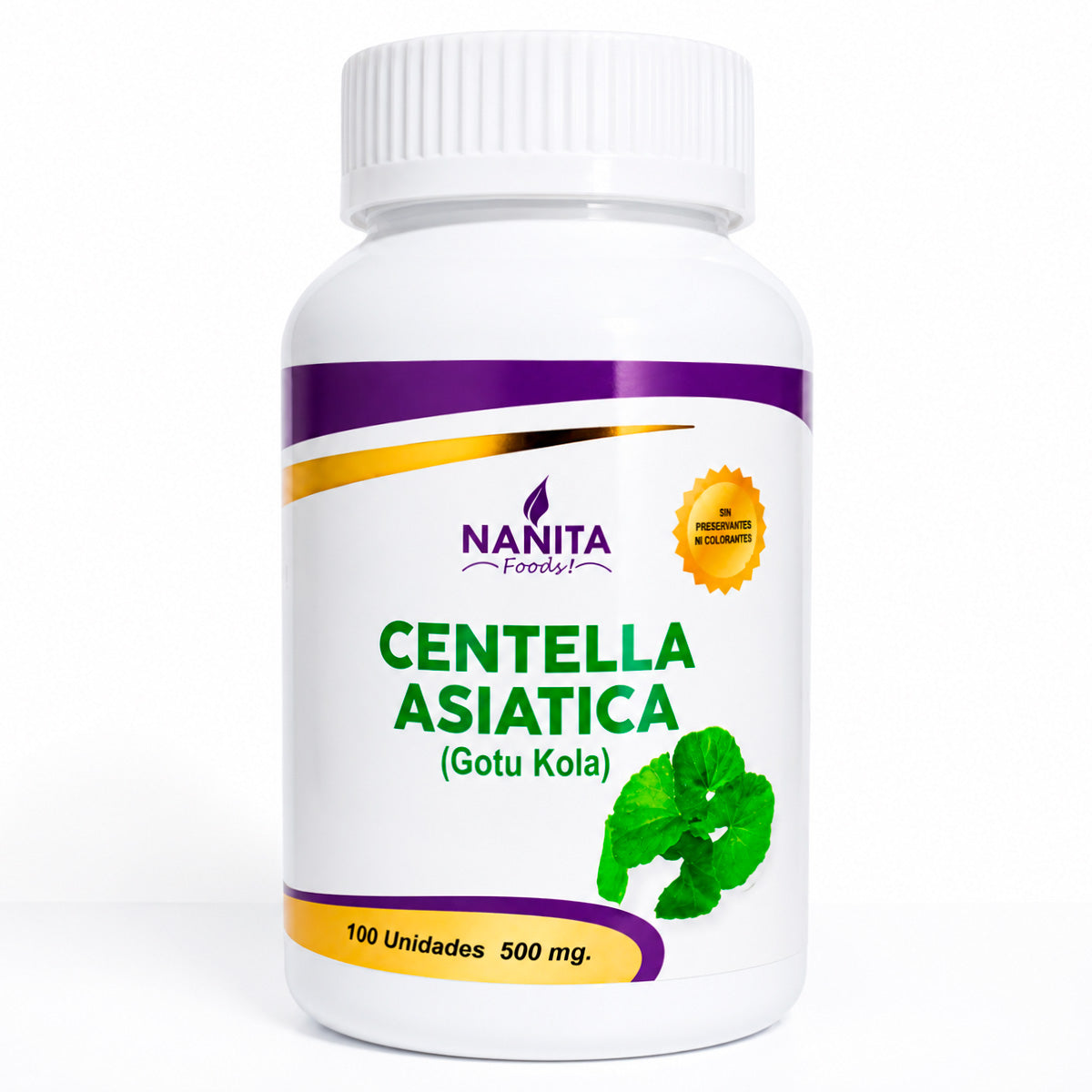 Centella Asiática (Gotu Kola) en cápsulas (100 x 500 mg) | Memoria, Circulación y Salud de la Piel