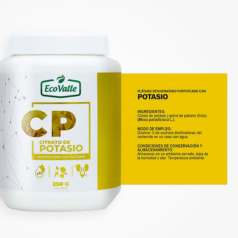 Citrato de Potasio (Potenciado con Plátano) x 250g