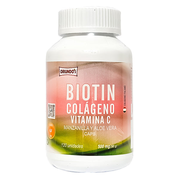 Colágeno Hidrolizado con Biotina en cápsulas (120 x 500mg)