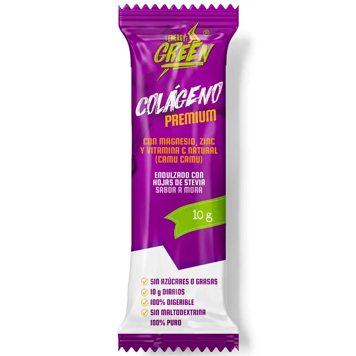Colágeno Hidrolizado Premium con Magnesio, Zinc y Camu Camu | Sabor Mora | 30 Sachets