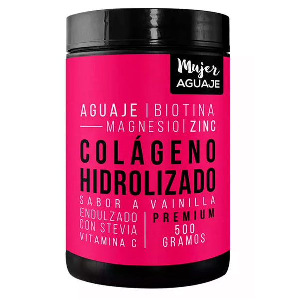 Colágeno Hidrolizado Premium con Aguaje, Biotina, Magnesio y Zinc - Sabor Natural a Vainilla x 500g