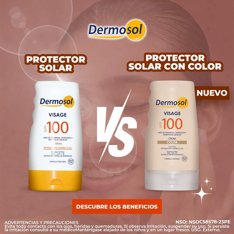 Protector Solar Dermosol Visage Color SPF 100 x 60g