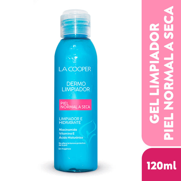 Gel Dermolimpiador con Niacinamida, Vit. E y Ácido Hialurónico - Piel Normal a Seca x 120ml