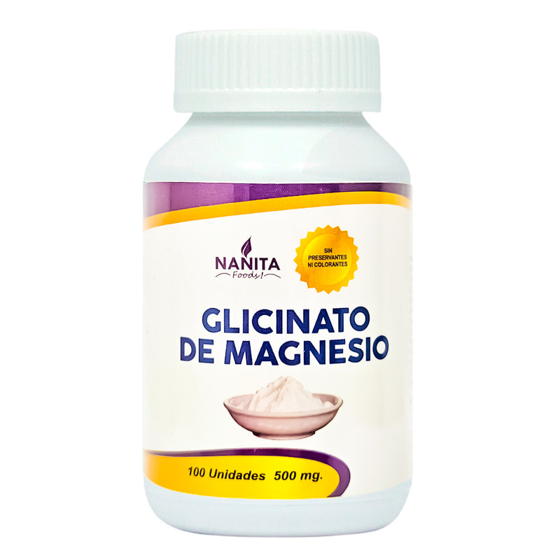 Glicinato de Magnesio (Alta Biodisponibilidad) en cápsulas (100 x 500mg)