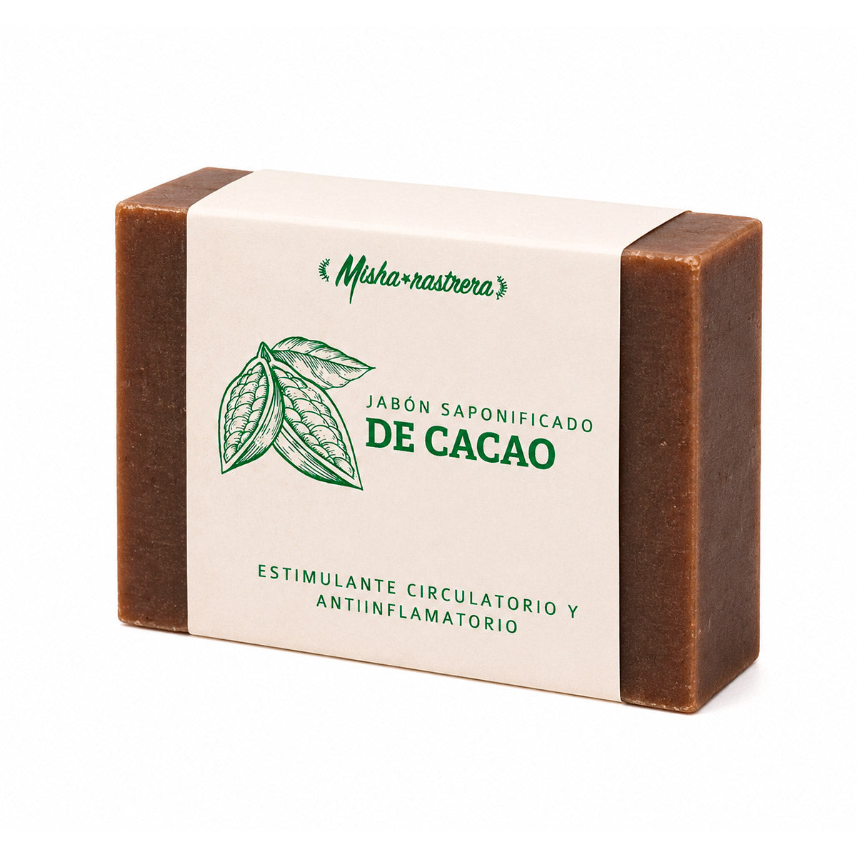 Jabón Artesanal de Cacao x 90g – Hidratante y Nutritivo