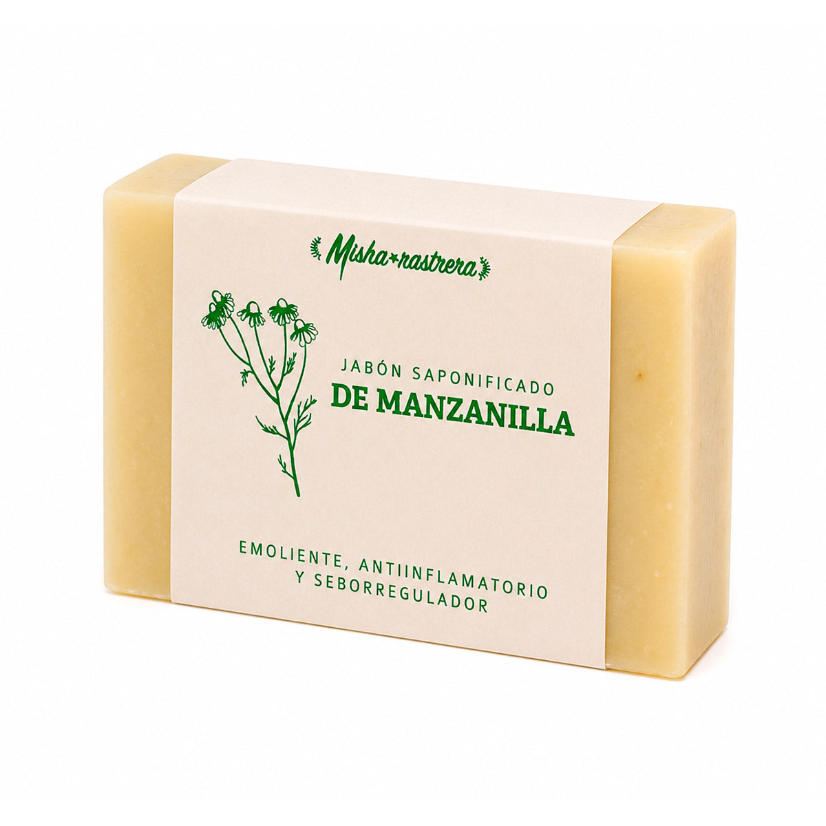 Jabón Artesanal de Manzanilla x 90g – Piel Sensible y Delicada