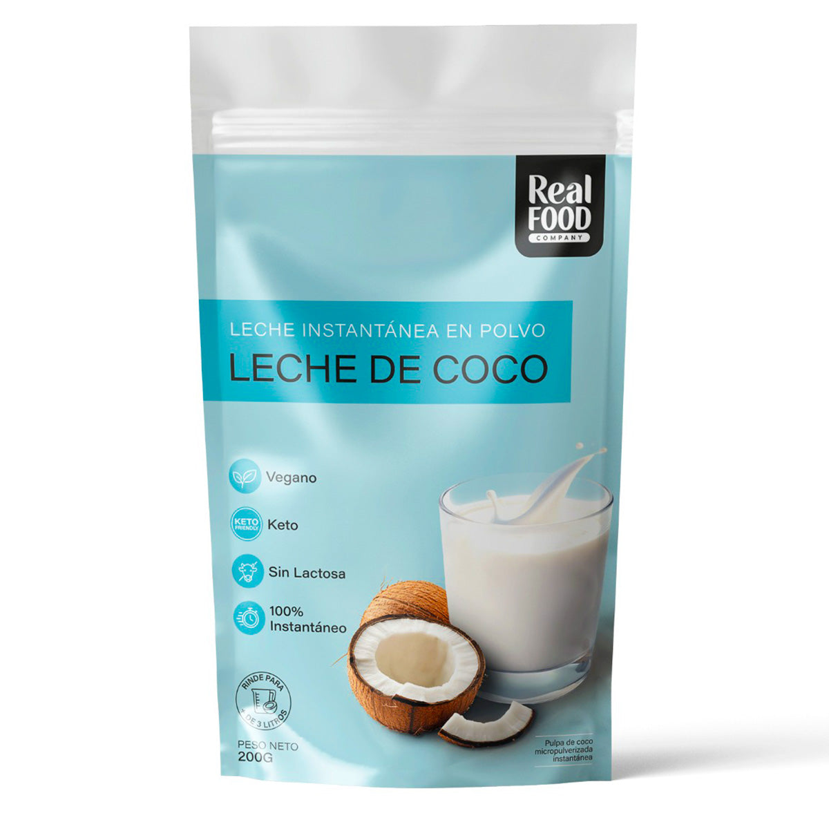 Leche de Coco Instantánea 100% Natural en Polvo x 200g