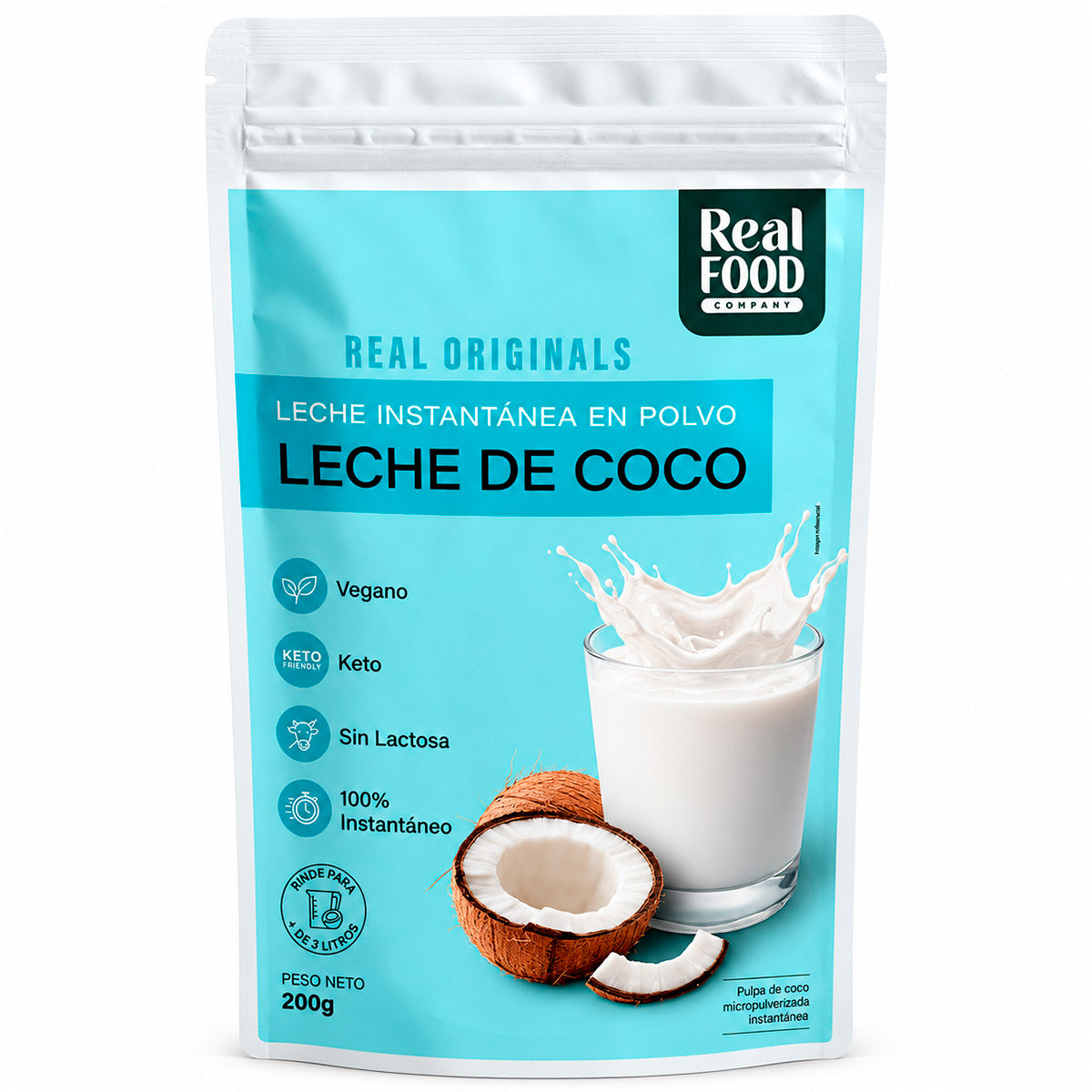 Leche de Coco Instantánea 100% Natural en Polvo x 200g