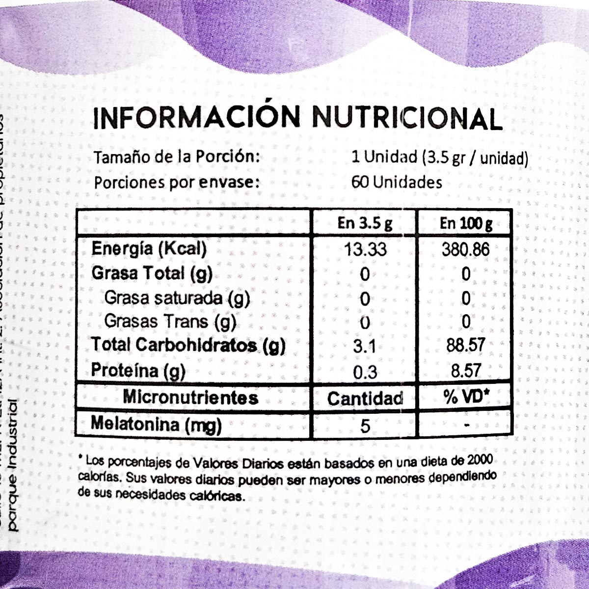 Gomitas de Melatonina (5mg) - Sabor Natural a Manzana x 60u