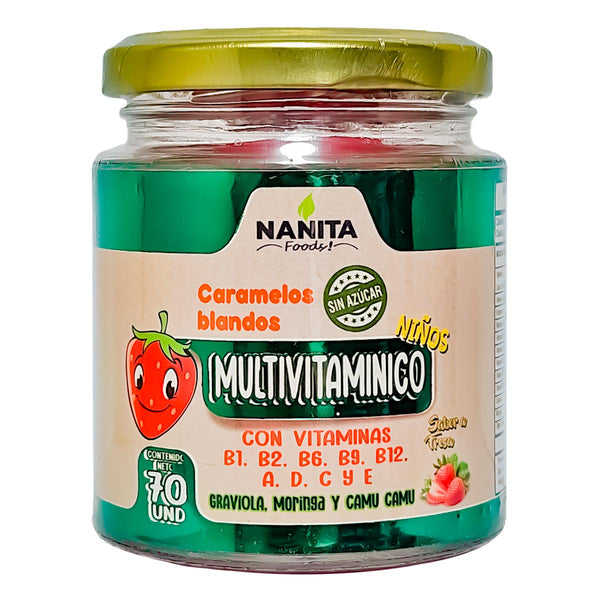 Gomitas Multivitamínicas para Niños - Sabor Natural a Fresa x 70u