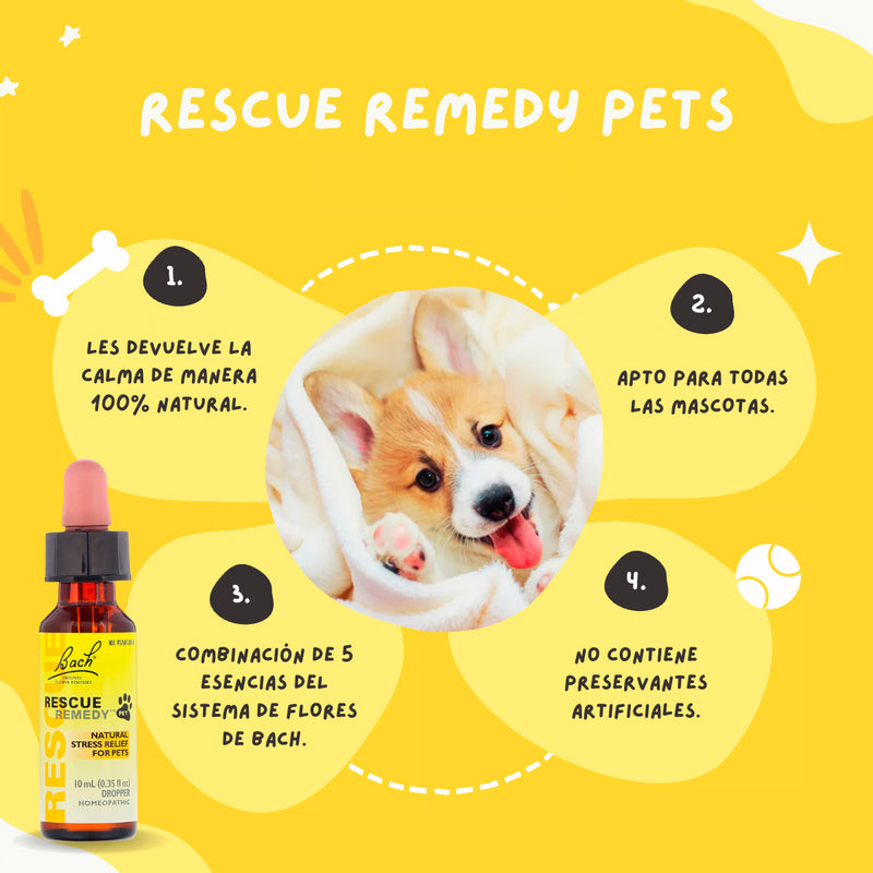 Rescue Remedy para Mascotas (Fórmula Flores de Bach) x 10ml