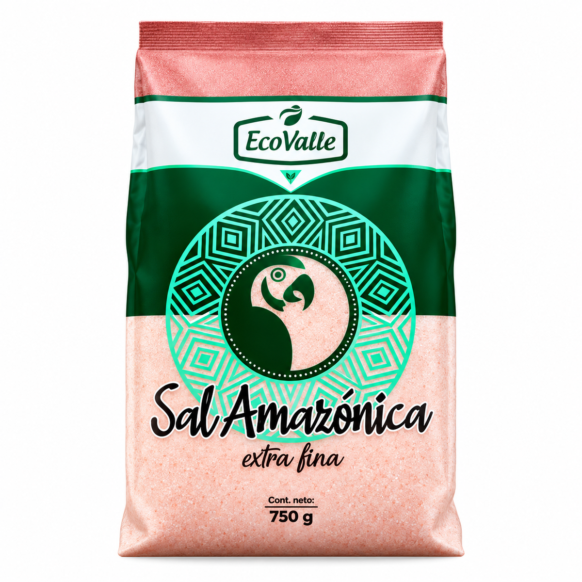 Sal Amazónica Rosada de Roca Volcánica 100% Natural – Sin Yodo ni Flúor Añadidos x 750g