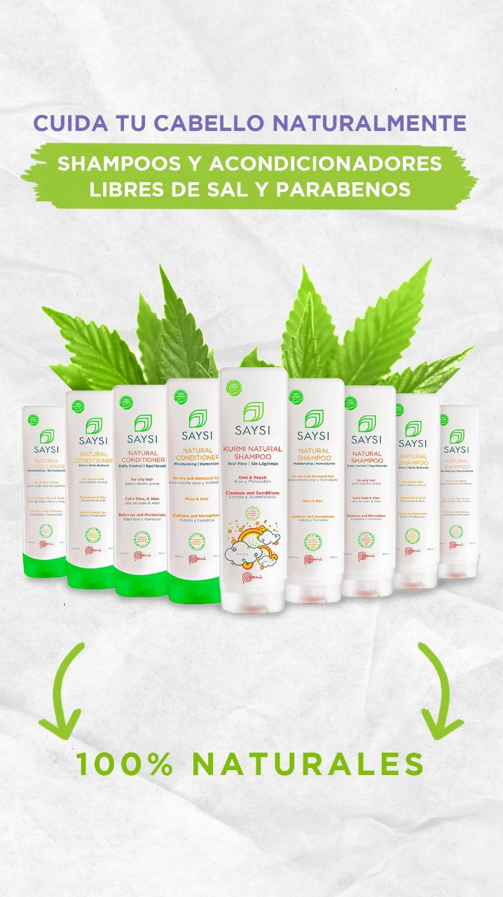 Shampoo Natural Revitalizante - Uña de Gato, Maca & Aloe | Fortalece y Previene la Caída del Cabello x 300ml