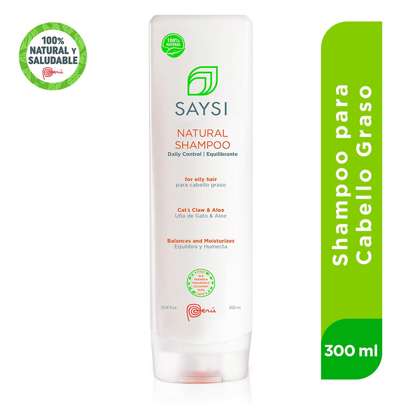 Shampoo Natural Equilibrante (Uña de Gato & Aloe) - Para cabello graso x 300ml