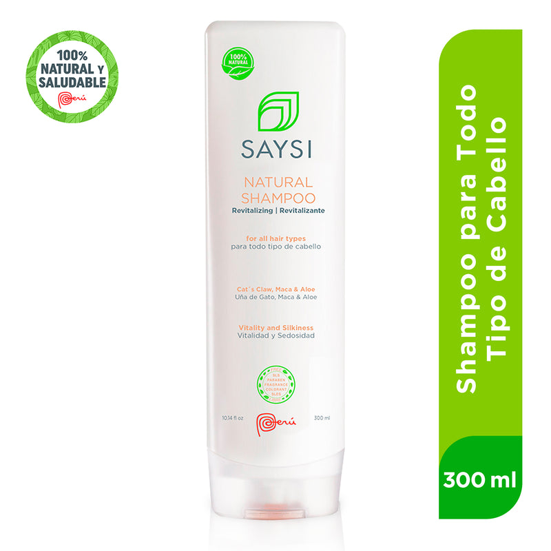 Shampoo Natural Revitalizante (Uña de Gato, Maca & Aloe) - Para cabello mixto x 300ml