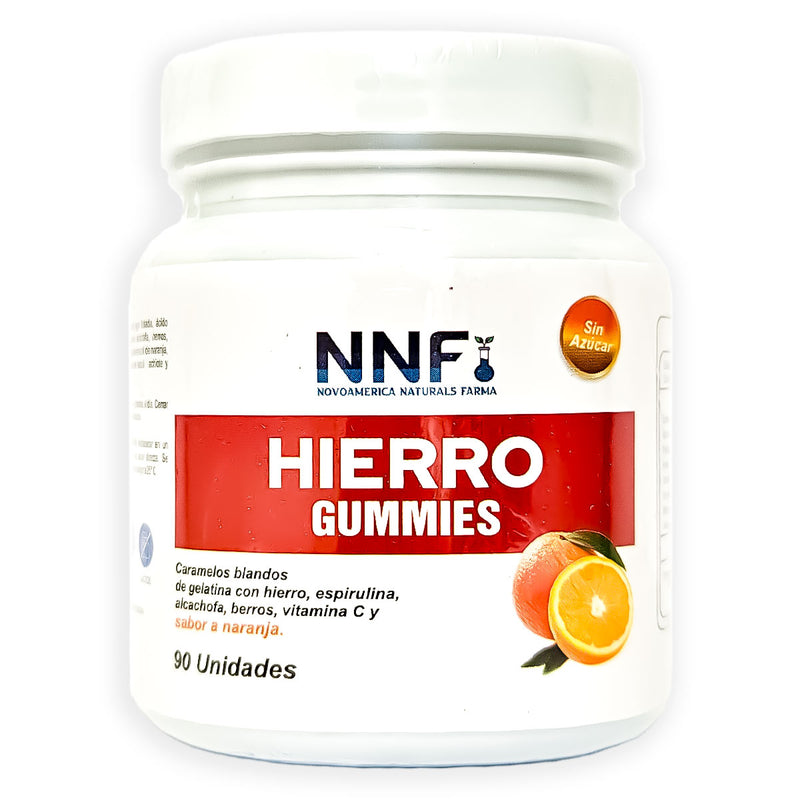 Gomitas de Hierro con Sabor Natural a Naranja x 90u