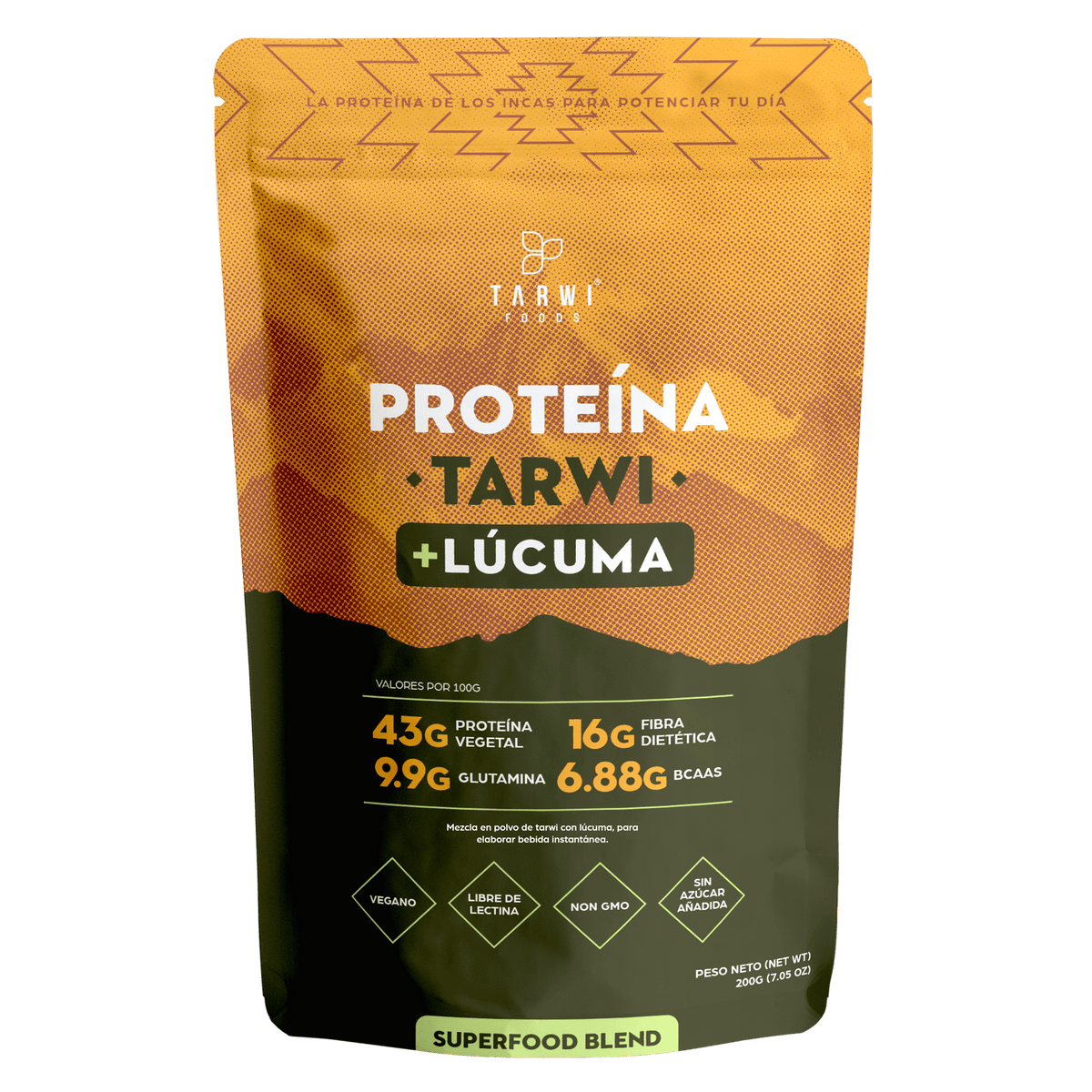 Tarwi con Lúcuma y Stevia – Proteína Vegetal Andina x 200g