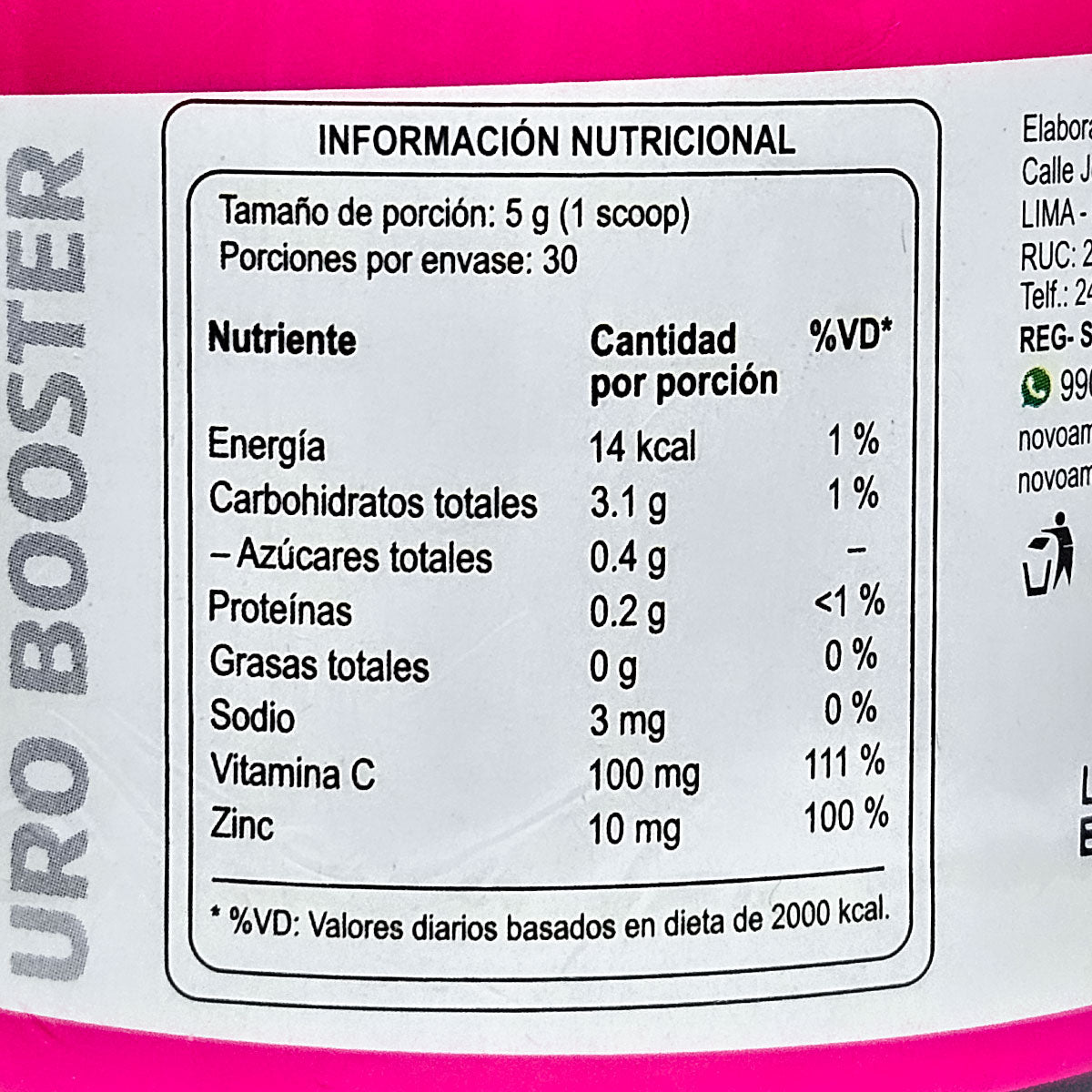 Uro Booster con Arándanos Rojos (Cranberry), Chancapiedra, Zinc y Camu Camu x 150g