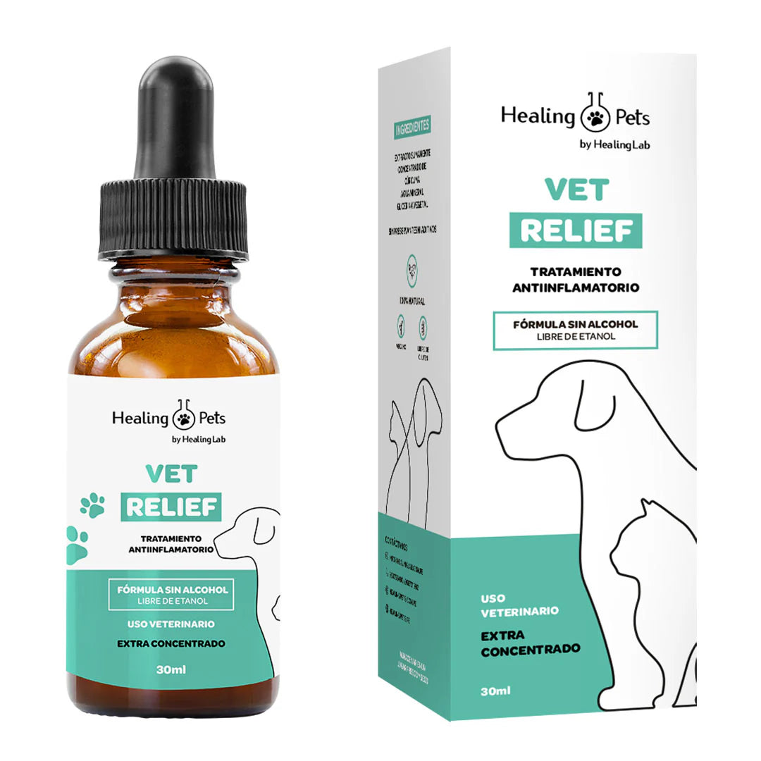 Vet Relief – Fórmula Antiinflamatoria para Perros y Gatos | Dolor Articular, Artritis y Defensas