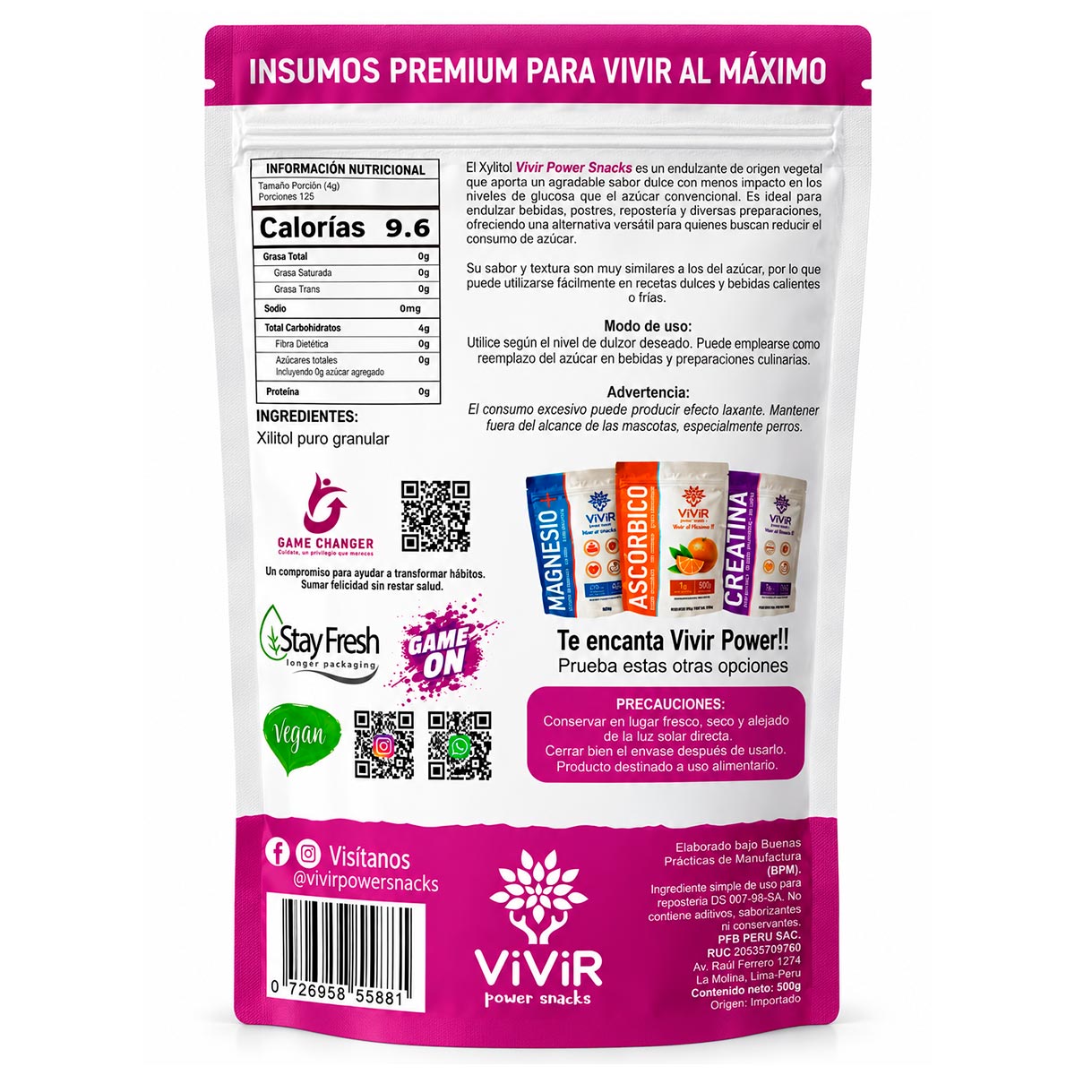Xilitol 100% Puro x 500g