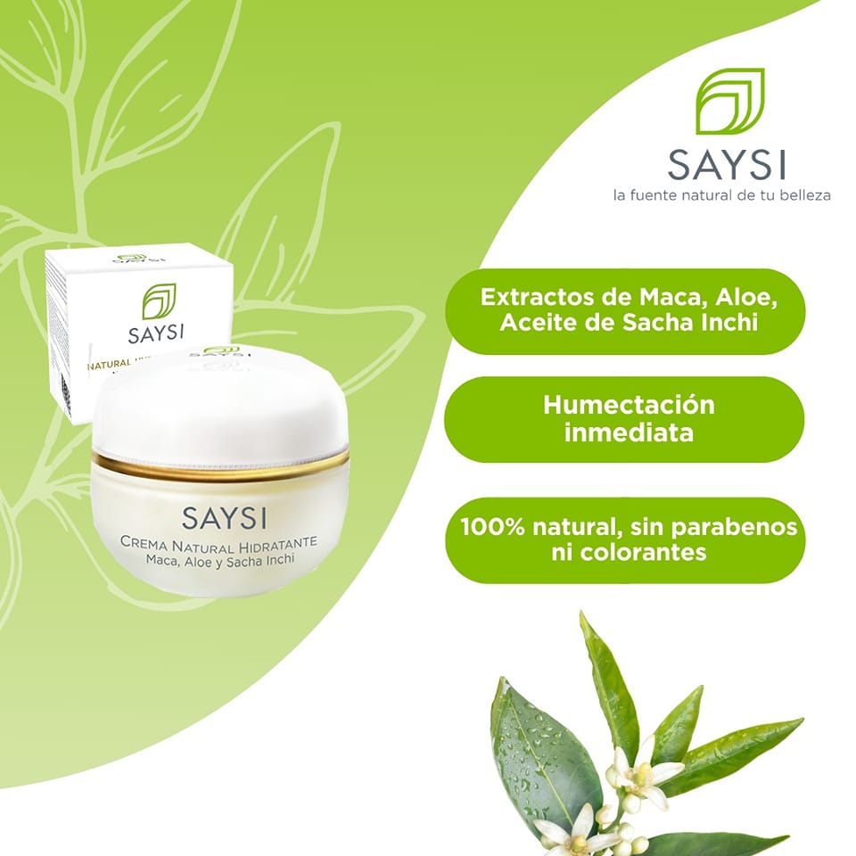 Crema Hidratante Natural para el Rostro – Maca, Aloe & Sacha Inchi | Hidratación Profunda 24H y Protección Antiedad x 50g