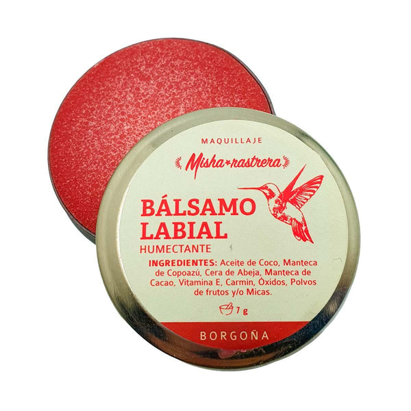 Bálsamo Labial en lata - Color borgoña - Tikafarma
