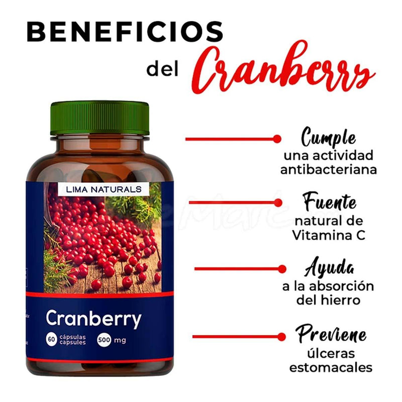Cranberry en cápsulas (60 x 500mg) - Tikafarma