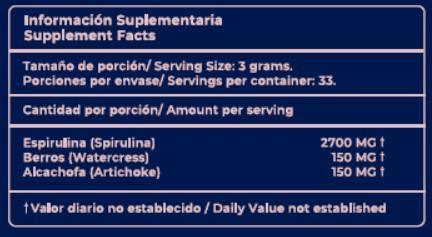 Espirulina en polvo x 100g - Tikafarma