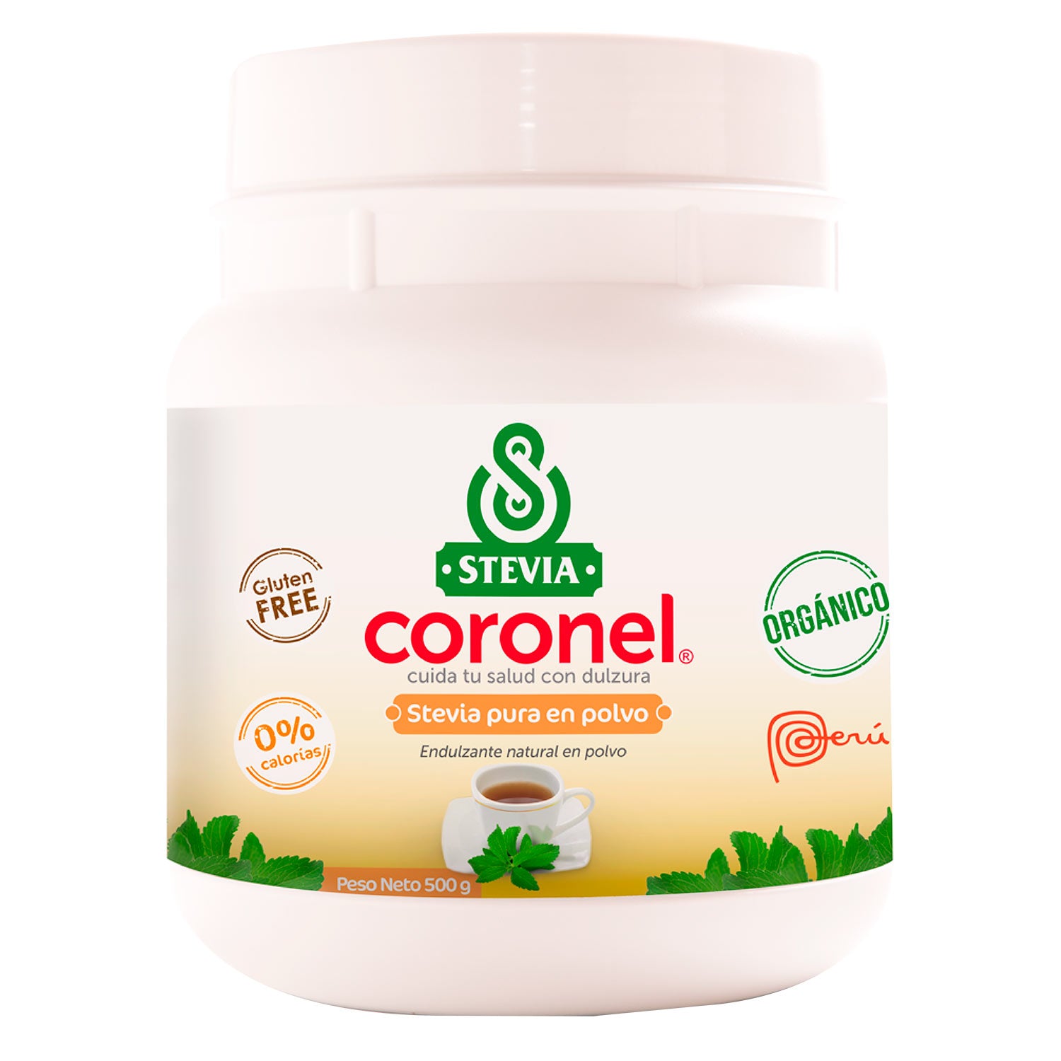 Stevia Coronel Pura y Orgánica en polvo x 500g