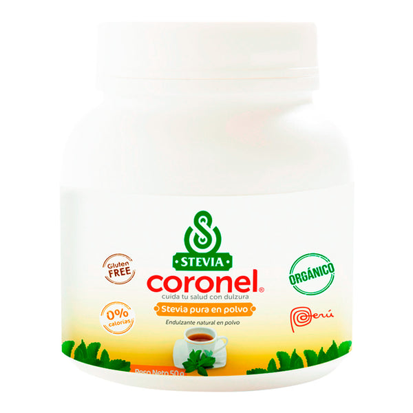 Stevia Coronel Pura y Orgánica en polvo x 50g