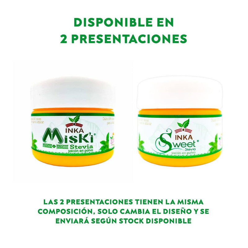 Inka Miski - Stevia Orgánica y Yacón en polvo x 50g - Tikafarma